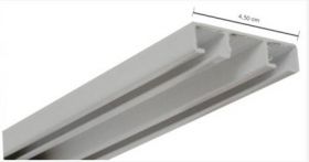 ΣΙΔΗΡΟΔΡΟΜΟΣ ΚΟΥΡΤΙΝΑΣ ΔΑΝΙΑΣ ΑΛΟΥΜΙΝΙΟΥ ΔΙΠΛΟΣ ΣΚΕΤΟΣ 4,50cm ΦΑΡΔΟΣ Χ 3Μ ΜΗΚΟΣ