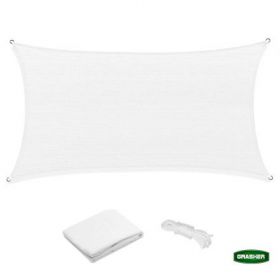 ΠΑΝΙ ΣΚΙΑΣΗΣ ΟΡΘΟΓΩΝΙΟ Ε220 180gr/m² ΛΕΥΚΟ 4x8m GRASHER ΜΕ ΚΡΙΚΟΥΣ