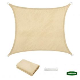 ΠΑΝΙ ΣΚΙΑΣΗΣ OXFORD ΑΔΙΑΒΡΟΧΟ ΤΕΤΡΑΓΩΝΟ 180gr/m² ΕΚΡΟΥ 3x3m GRASHER ΜΕ ΚΡΙΚΟΥΣ