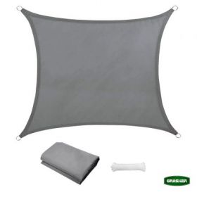 ΠΑΝΙ ΣΚΙΑΣΗΣ OXFORD ΑΔΙΑΒΡΟΧΟ ΤΕΤΡΑΓΩΝΟ 180gr/m² ΓΚΡΙ 3x3m GRASHER ΜΕ ΚΡΙΚΟΥΣ