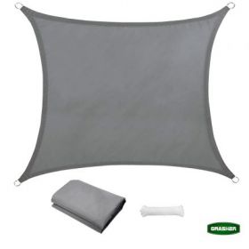 ΠΑΝΙ ΣΚΙΑΣΗΣ OXFORD ΑΔΙΑΒΡΟΧΟ ΤΕΤΡΑΓΩΝΟ 180gr/m² ΓΚΡΙ 5x5m GRASHER ΜΕ ΚΡΙΚΟΥΣ