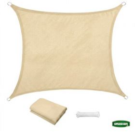 ΠΑΝΙ ΣΚΙΑΣΗΣ OXFORD ΑΔΙΑΒΡΟΧΟ ΤΕΤΡΑΓΩΝΟ 180gr/m² ΕΚΡΟΥ 5x5m GRASHER ΜΕ ΚΡΙΚΟΥΣ