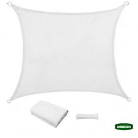 ΠΑΝΙ ΣΚΙΑΣΗΣ OXFORD ΑΔΙΑΒΡΟΧΟ ΤΕΤΡΑΓΩΝΟ 180gr/m² ΛΕΥΚΟ 5x5m GRASHER ΜΕ ΚΡΙΚΟΥΣ