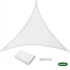 ΠΑΝΙ ΣΚΙΑΣΗΣ OXFORD ΑΔΙΑΒΡΟΧΟ ΤΡΙΓΩΝΟ 180gr/m² ΛΕΥΚΟ 5Χ5x5m GRASHER ΜΕ ΚΡΙΚΟΥΣ