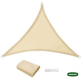 ΠΑΝΙ ΣΚΙΑΣΗΣ OXFORD ΑΔΙΑΒΡΟΧΟ ΤΡΙΓΩΝΟ 180gr/m² ΕΚΡΟΥ 5Χ5x5m GRASHER ΜΕ ΚΡΙΚΟΥΣ